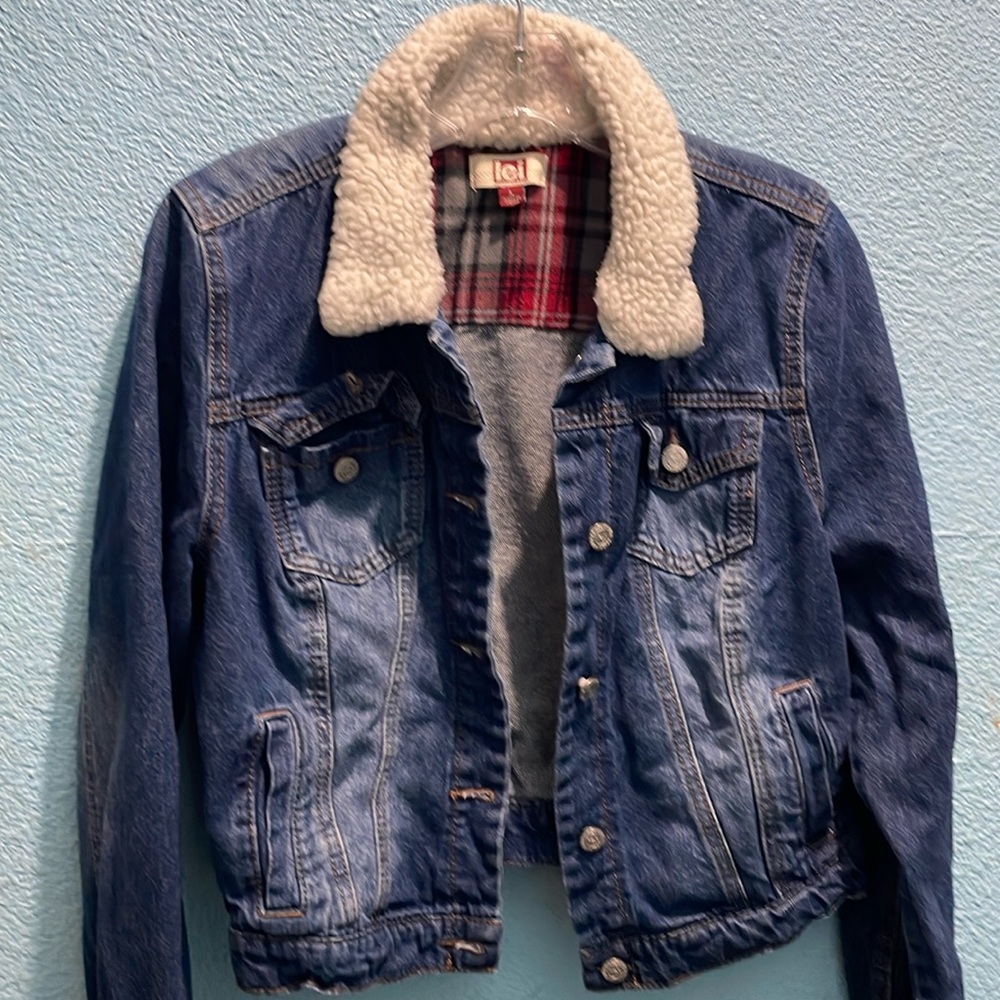l.e.i denim truck driver jacket